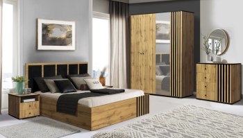 Спальня Олимп Либерти 20 мм. комплектация 1 (51.15+51.17+51.17+51.05+51.19 с ортопед. осн.)