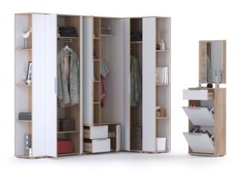 Прихожая Mobi Куба 15 13.141 2шт + 13.136 + 13.137 + 10.14 + 13.114 + Зеркало