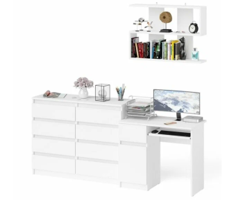 Стол компьютерный СВК Мори МС-1 левый + Комод МК1200.8 + Полка 900