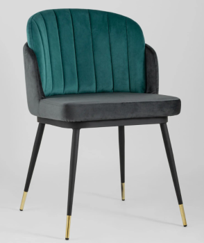 Вельвет бирюзовый+антрацит