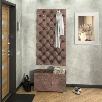 Прихожая Betel Мишель Панель вешалка Мишель 750+Пуф Мишель 750