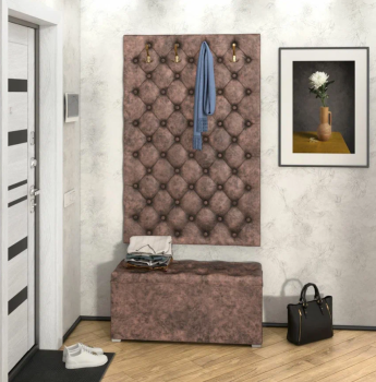 Прихожая Betel Мишель Панель вешалка Мишель 950+Пуф Мишель 950