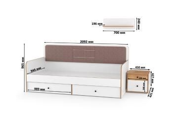 Спальный гарнитур для детской Mobi Вуди Компоновка № 33 11.02 + 13.287 + 15.46