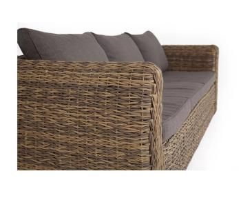 Диван из искусственного ротанга (гиацинт) трехместный 4sis Кальяри