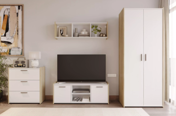 Гостиная Сильва Симпл комплектация 5 (НМ 013.19 + НМ 013.73 + НМ 013.41 + НМ 014.12)