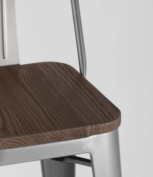 Стул барный STOOL GROUP TOLIX WOOD со спинкой
