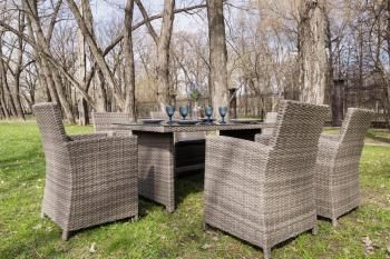 Обеденный комплект ROYAL FAMILY Fiona из искусственного ротанга