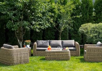 Диван из искусственного ротанга (гиацинт) трехместный 4sis Кальяри