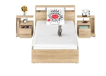 Кровать СВК Камелия 1200 + две тумбы