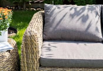 Диван из искусственного ротанга (гиацинт) трехместный 4sis Кальяри