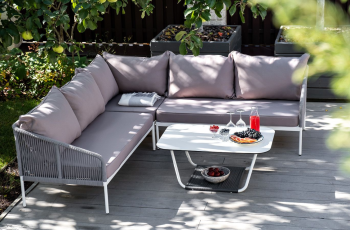 Модульная угловая лаунж-зона из роупа (веревки) 4sis Канны