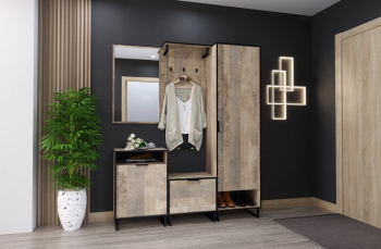 Прихожая Сильва Фолк комплектация 1 (НМ 014.15+НМ 040.01-01+НМ 014.44+НМ 013.27+НМ 014.01)
