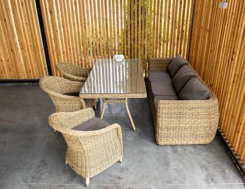 Диван из искусственного ротанга (гиацинт) трехместный 4sis Кальяри