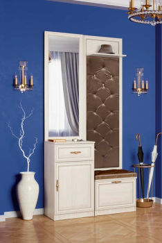 Прихожая Олимп Габриэлла (Зеркало навесное+Вешалка+Тумба+Тумба для обуви М06)