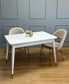 Белый/стекло белое глянец (золото)