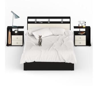 Кровать СВК Камелия 1400 + две тумбы