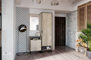 Прихожая Сильва Фолк комплектация 3 (НМ 014.15+НМ 040.01-01+НМ 014.01)