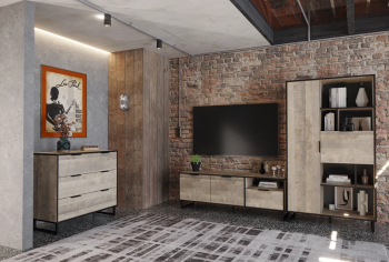 Гостиная Сильва Фолк комплектация 2 (НМ 014.25+НМ 014.47+НМ 014.58)