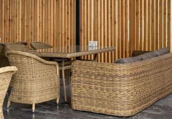 Диван из искусственного ротанга (гиацинт) трехместный 4sis Кальяри