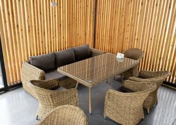 Диван из искусственного ротанга (гиацинт) трехместный 4sis Кальяри