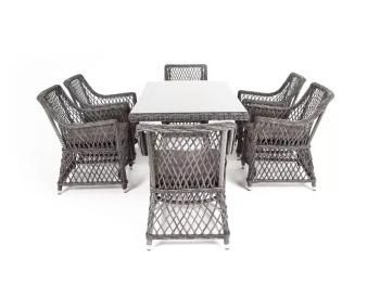 Обеденная группа плетеная 4sis Латте-160 L