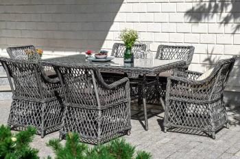 Обеденная группа плетеная 4sis Латте-160 L