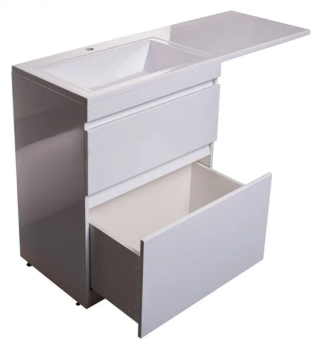 Тумба напольная Style Line Даллас 130 левая + Умывальник ESTETUS Даллас 1300*482 левый