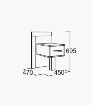 Тумба прикроватная FANT Ольга 19