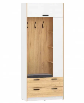 Велюр Ультра графит, Белый Фасадный/Дуб Крафт Золотой