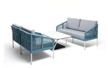 Каркас алюминиевый светло-серый, роуп бирюзовый