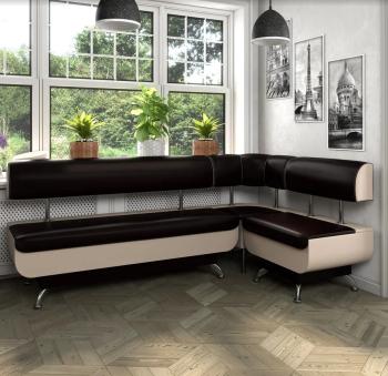 Кухонный набор Betel Угловой диван Валенсия (МД-1500+МУ-500+МД-700)+ стол Флорида СМ-5 нога массив прямая+Стул Рим 2шт.