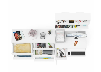 Стол компьютерный СВК Мори МС-1 левый + Комод МК1200.8 + Полка 900