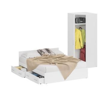 Кровать с ящиками СВК 1600 + Шкаф угловой Стандарт