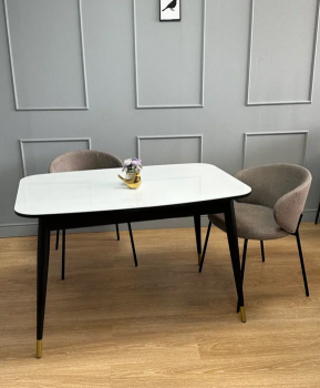 Венге/стекло белое глянец (золото),