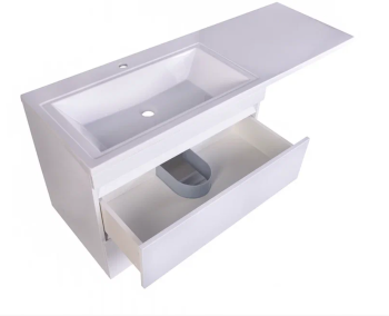 Тумба подвесная Style Line Даллас 140 + Умывальник Даллас 1400*482, левый