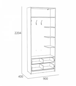 Шкаф комбинированный Сильва Оттавия НМ 014.64