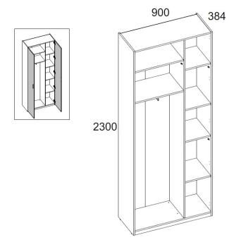 Шкаф Анрэкс MODERN 2D