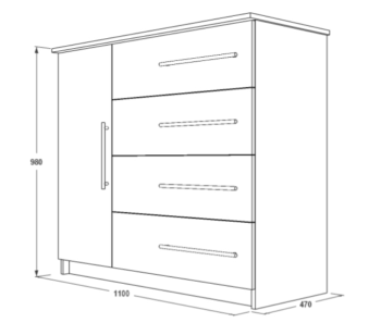 Комод FANT 4 ящика