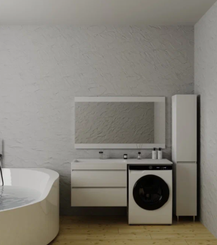 Тумба напольная Style Line Даллас 140 2 ящ. + Умывальник Даллас 1400*482, левый