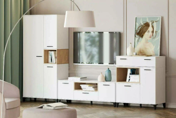 Гостиная Сильва Bergen комплектация 2 (НМ 013.80+НМ 013.43+НМ 013.07)