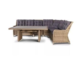 Обеденная группа угловая из искусственного ротанга 4sis Бергамо