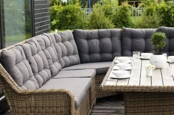Обеденная группа угловая из искусственного ротанга 4sis Бергамо