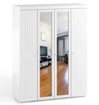 Шкаф 4 дв (560) с 2 Большими зеркальными дверьми и 2 Большими глухими дверьми Катрин-К МН-60 Монако