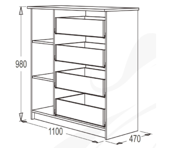 Комод FANT 4 ящика