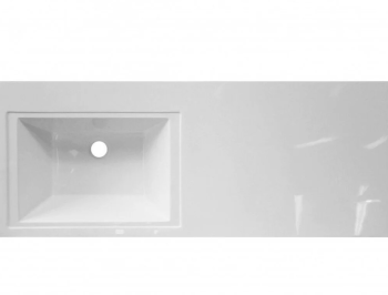 Тумба напольная Style Line Даллас 130 левая + Умывальник ESTETUS Даллас 1300*482 левый