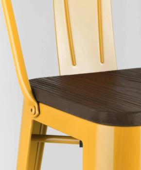 Стул барный STOOL GROUP TOLIX WOOD со спинкой