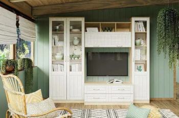 Гостиная Сильва Оливия комплектация 4 (НМ 040.43 РС ПР + НМ 040.48 + НМ 040.50 + НМ 040.62)