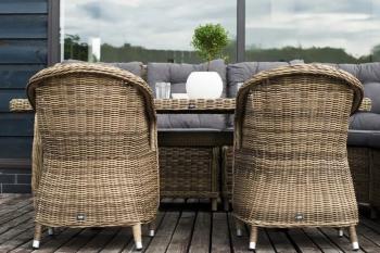 Обеденная группа угловая из искусственного ротанга 4sis Бергамо