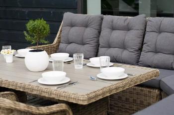 Обеденная группа угловая из искусственного ротанга 4sis Бергамо