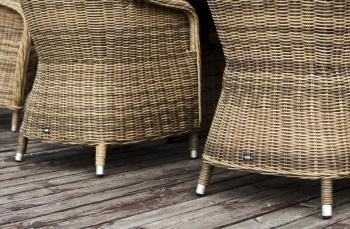 Обеденная группа угловая из искусственного ротанга 4sis Бергамо